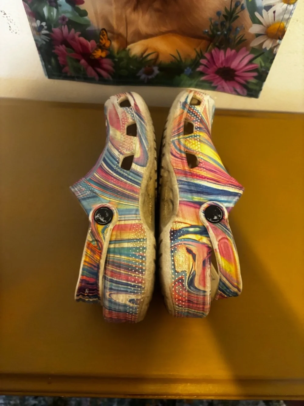 Kids Crocs Colorful Swirl Slip-On Clogs - Multicolor